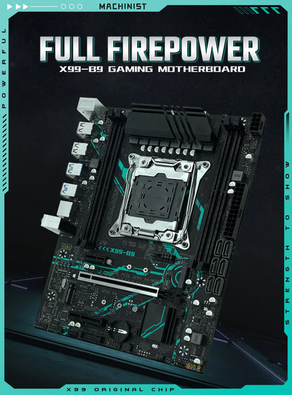 MACHINIST X99 B9 Motherboard LGA 2011-3 support Xeon E5 2660 2680 V4/v3 serie CPU Processor DDR4 RAM Memory NAME M.2 M-ATX