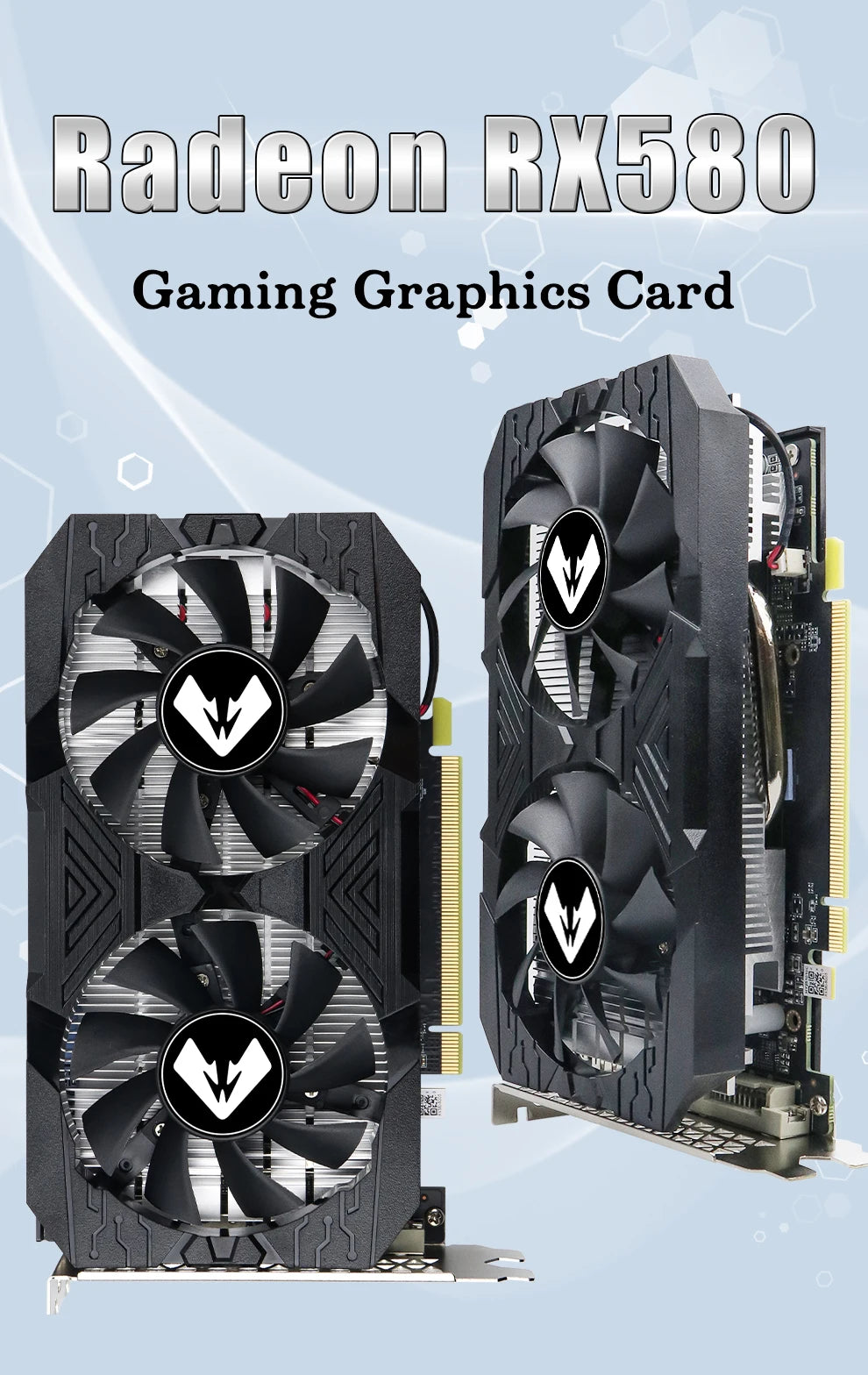 SOYO Radeon RX580 8G Graphics Cards GDDR5 Video Card DP DVI PCIE3.0x16 for Gaming Computer GPU Card RX 580 Full New SOYO AMD