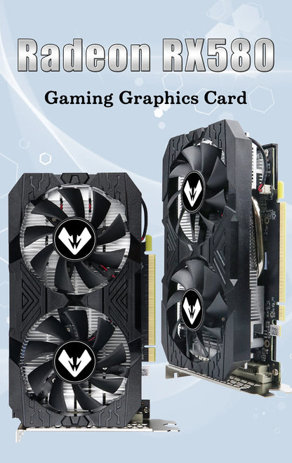 Radeon RX580 8G Graphics Cards GDDR5 Video Card DP DVI PCIE3.0x16 for Gaming Computer GPU Card RX 580 Full New MAXSUN AMD