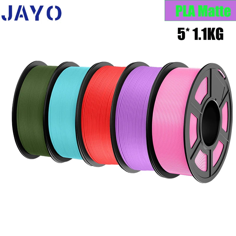 JAYO 5Rolls PLA/PLA Plus/petg/ABS/TPU/PLA meta/PLAYG/HS-PLA 3D Printer Filament 1.75mm FDM 3D Printer Materials for 3D Printer