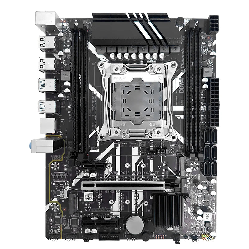 JIESHUO NEW X99 Gaming Motherboard USB3.0 Dual Channel DDR4 Memory PCIEx16 LGA2011-3 Support M.2 NVME for Computer Components