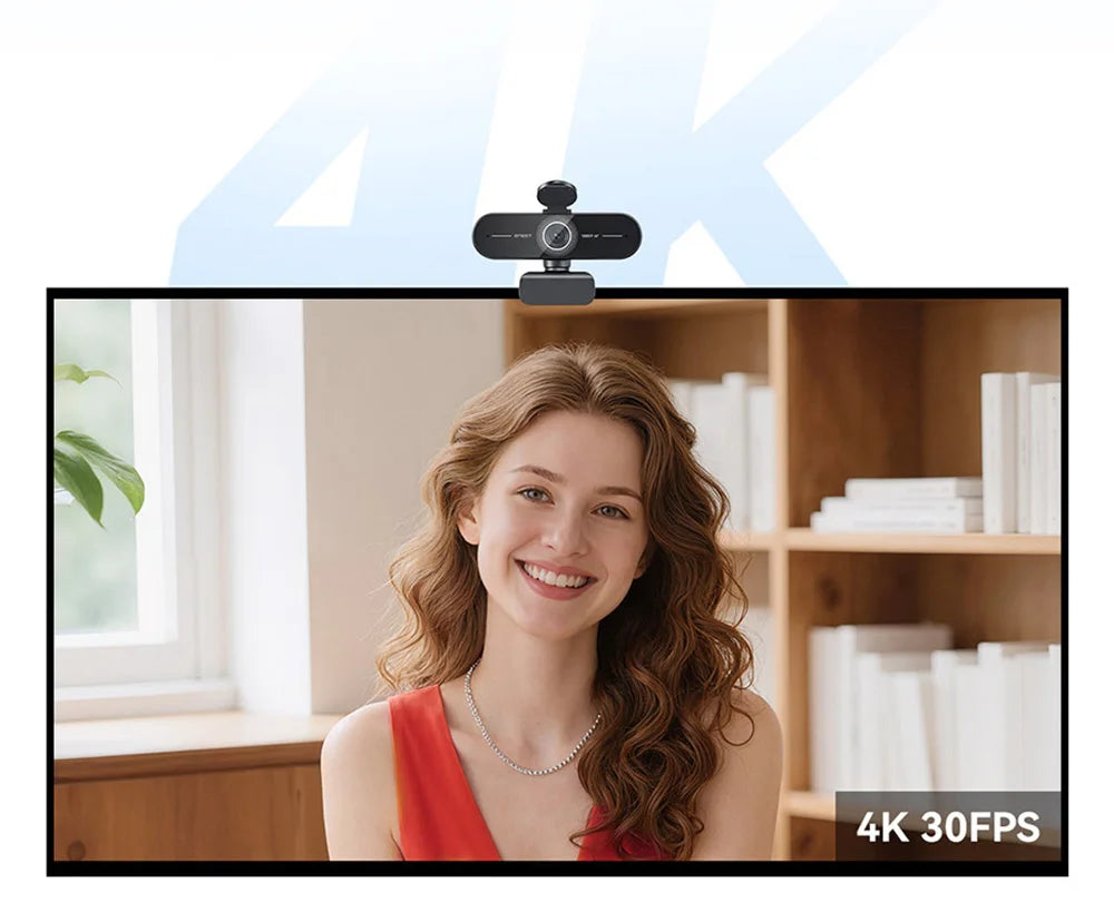 4K Webcam 1080P 60fps Video Camera EMEET C60E 4K Autofocus USB  Camera for Computer/PC Living/ Video Call/ Conference Web Cam