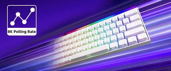 Veekos Shine60 HE Keyboard 60% AGRB with Lightbox RT0.01mm Magnetic Switch 8K Type-C Wired E-Sports Gaming Keyboard Do Brasil