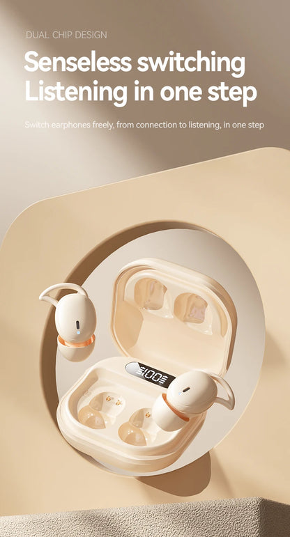 sem fio sono invisível fones de ouvido bluetooth5.4 jogos esporte alta fidelidade som estéreo música fones tws