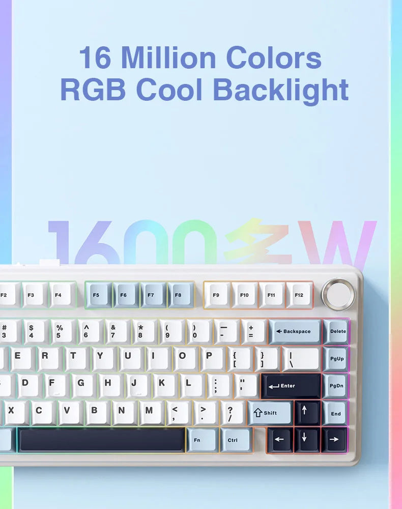 AULA F75 Wireless Mechanical Keyboard Hotswap Gasket Gaming Keyboard 75% Layout for PC for Laptop