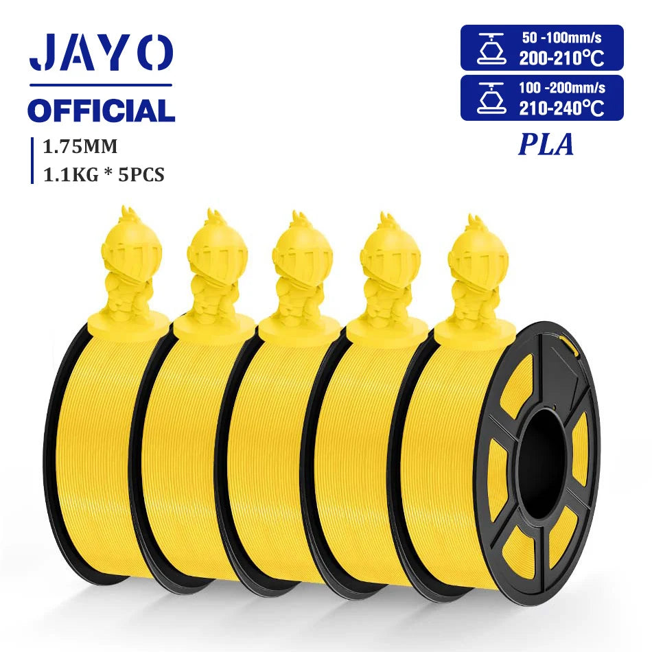 JAYO PLA Filament 1.75MM 5 Rolls/set 3D Printer Filament PLA For FDM 3D Printers Neatly Wound 3D Printing Filament Macaron Color