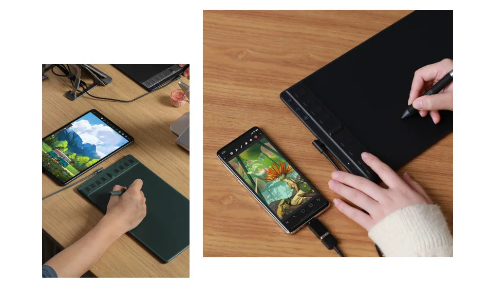 Multi-colored Graphics Tablets Huion Inspiroy 2 S/M/L Digital Tablet Professional Design Drawing Tablet Portable Signature Pad