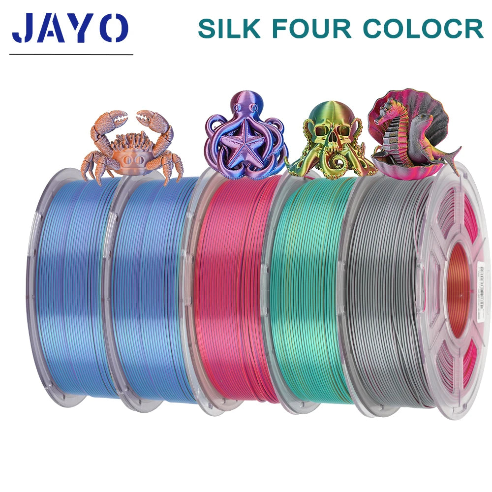 JAYO 5Rolls PLA/PLA Plus/petg/ABS/TPU/PLA meta/PLAYG/HS-PLA 3D Printer Filament 1.75mm FDM 3D Printer Materials for 3D Printer