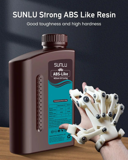 SUNLU 5KG ABS Like Resin 1000G/Bottle 405nm UV Curing Photopolymer Rapid 3D Resin for 2K 4K 6K 8K LCD/DLP/SLA 3D Printers