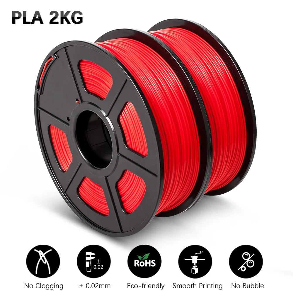 SUNLU Mix-Color 2Roll PLA/PLA Matte/Clear Filament 1.75mm 1kg Spool (2.2lbs) Neatly Wound Filament Fit Most FDM Printer