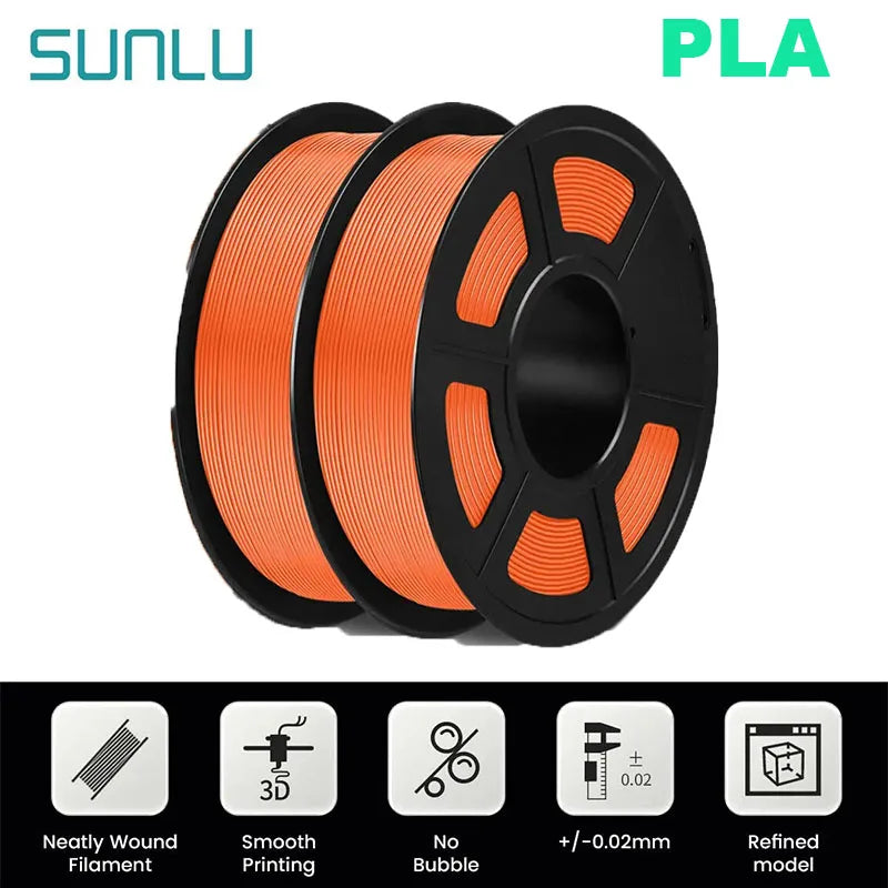 SUNLU Mix-Color 2Roll PLA/PLA Matte/Clear Filament 1.75mm 1kg Spool (2.2lbs) Neatly Wound Filament Fit Most FDM Printer