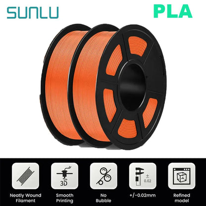 SUNLU Mix-Color 2Roll PLA/PLA Matte/Clear Filament 1.75mm 1kg Spool (2.2lbs) Neatly Wound Filament Fit Most FDM Printer