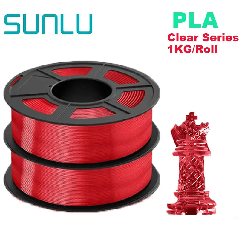SUNLU Mix-Color 2Roll PLA/PLA Matte/Clear Filament 1.75mm 1kg Spool (2.2lbs) Neatly Wound Filament Fit Most FDM Printer