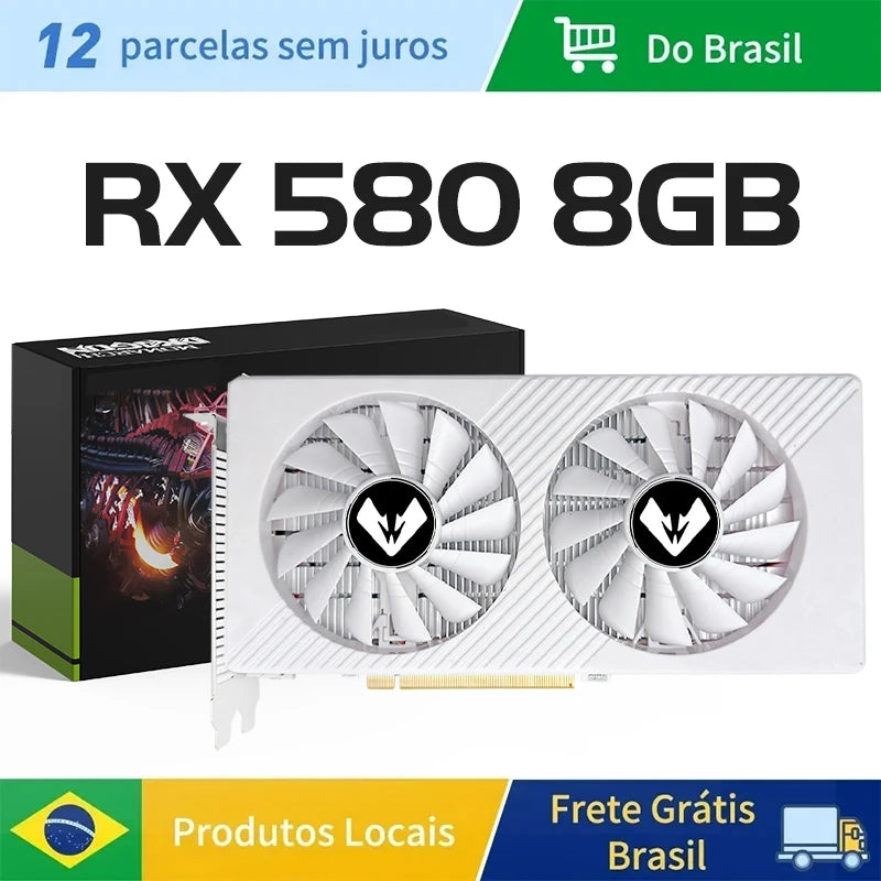 SOYO Graphics Cards AMD Radeon RX580 2048SP 8G GDDR5 256bit DVI DP Video Gaming Card Desktop Computer components GPU RX 580