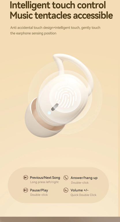 sem fio sono invisível fones de ouvido bluetooth5.4 jogos esporte alta fidelidade som estéreo música fones tws