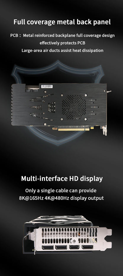 Veineda Graphics Card RX 5700XT 8GB  GPU GDDR6 256Bit 8pin+6pin 7nm DP*3 HDMI*1  Video Card Support Desktop CPU placa de video