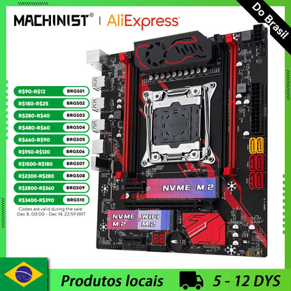 MACHINIST X99 RS9 Motherboard Support Xeon E5 V3/V4 LGA 2011-3 CPU And DDR4 RAM Four channel and NVME M.2 Slot USB3.0