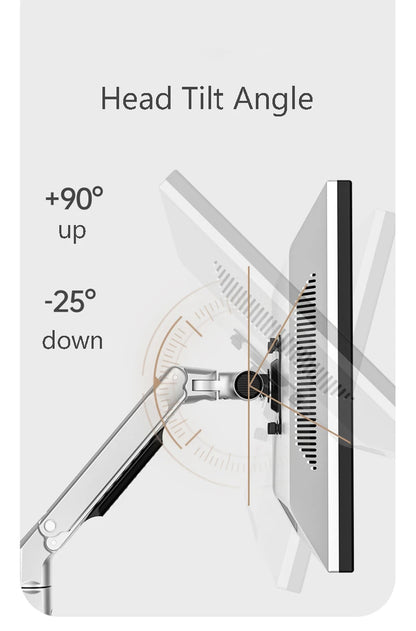 V63W / XSJ8013W Wall Mount Aluminum Ultra Long Mechanical Spring Arm Monitor Support Full Motion Monitor Holder Mount Bracket