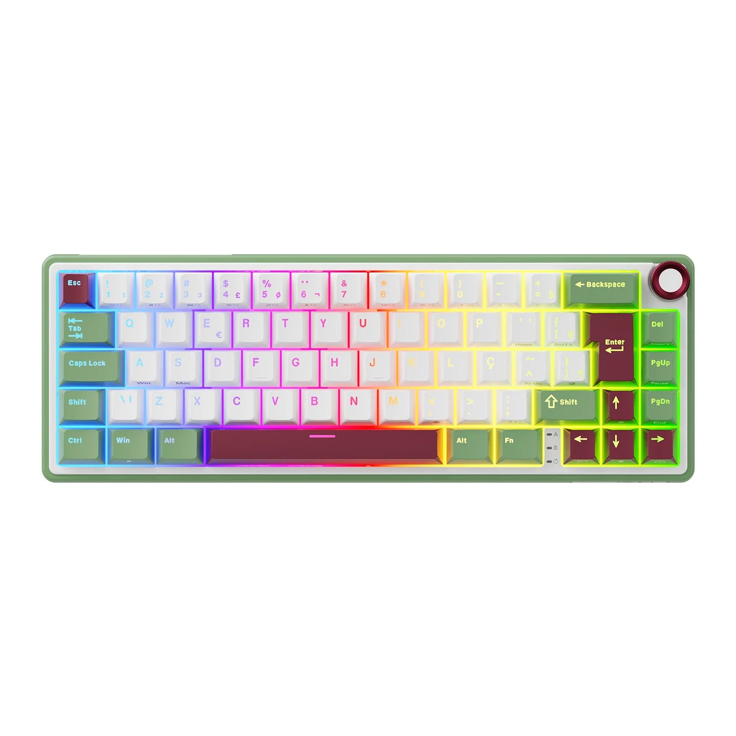 RK R65 Brazilian Portuguese Mechanical keyboard 66Keys Gasket RGB Backlit Hot-swappable Gamer keyboard Brazil RK Royal Kludge