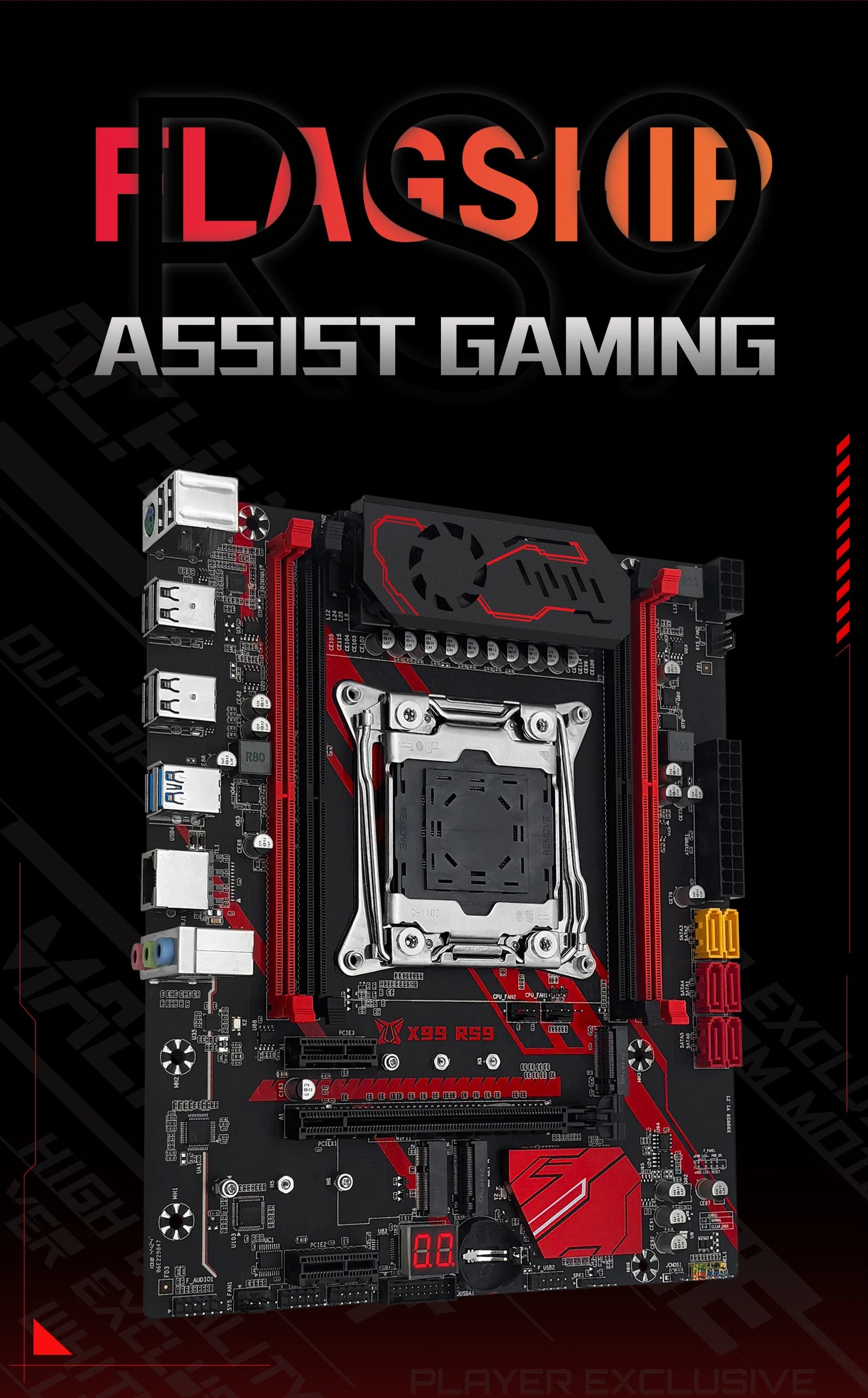 MACHINIST X99 RS9 Motherboard Support Xeon E5 V3/V4 LGA 2011-3 CPU And DDR4 RAM Four channel and NVME M.2 Slot USB3.0