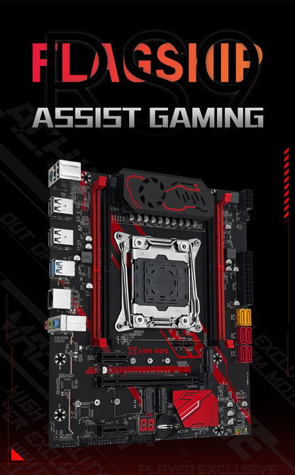 MACHINIST X99 RS9 Motherboard Support Xeon E5 V3/V4 LGA 2011-3 CPU And DDR4 RAM Four channel and NVME M.2 Slot USB3.0