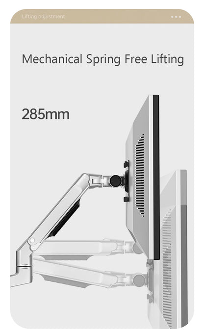 V63W / XSJ8013W Wall Mount Aluminum Ultra Long Mechanical Spring Arm Monitor Support Full Motion Monitor Holder Mount Bracket