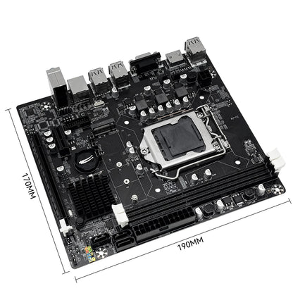 MACHINIST H61 Motherboard M.2 NVME PCIEx16 DVI Supports Dual-channel DDR3 RAM Intel Core 2/3 Gen CPU LGA1155 for Desktop PC