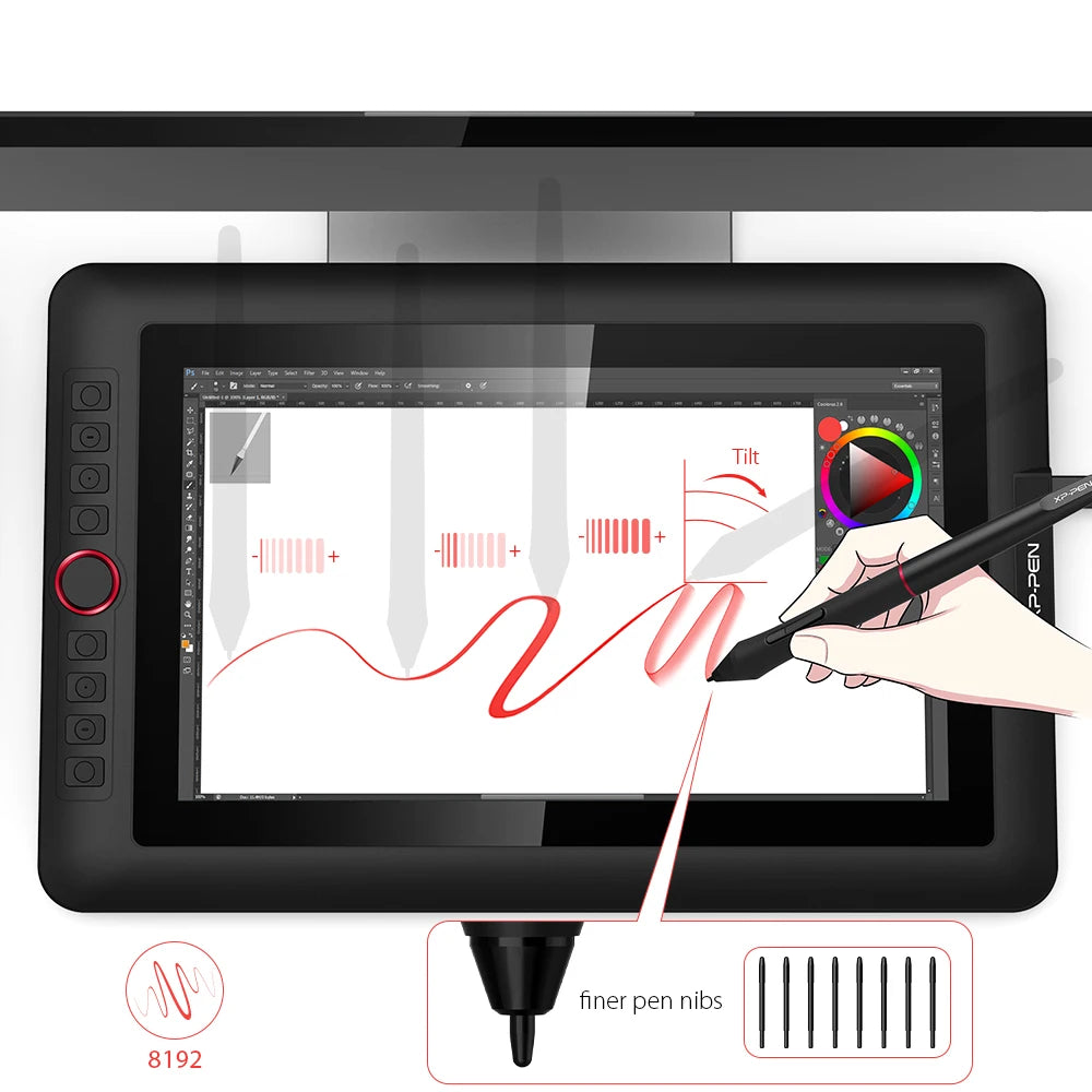 XPPen Artist 13.3 Pro V2 Graphics Tablet Drawing Monitor 13.3" Pen Display Animation Art Design Battery-free Stylus 16K Levels