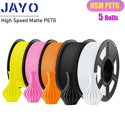 JAYO 5Rolls PLA/PLA Plus/petg/ABS/TPU/PLA meta/PLAYG/HS-PLA 3D Printer Filament 1.75mm FDM 3D Printer Materials for 3D Printer