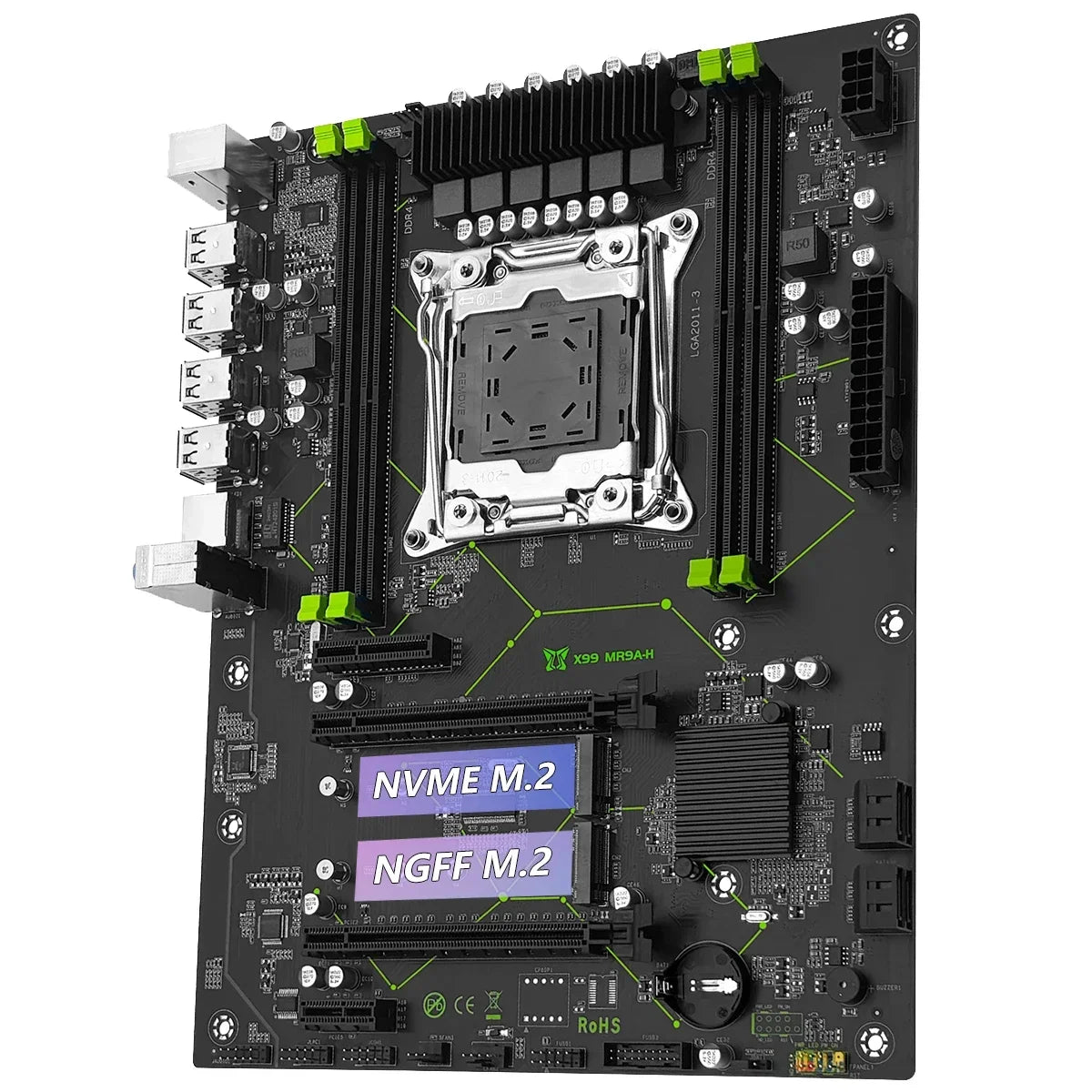MACHINIST MR9A-H X99 Motherboard  Support Intel Xeon E5 V3 V4 LGA 2011-3 CPU and DDR4 RAM NVME M.2 Dual-channel USB3.0