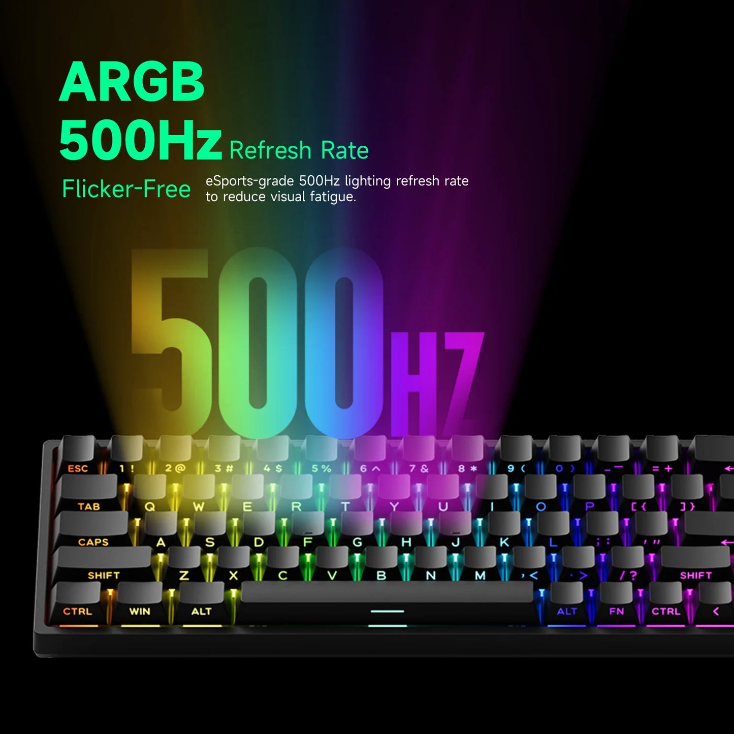 Akko MonsGeek FUN68 HE Magnetic Switch Keyboard 65% Rapid Trigger 0.005mm 8K ARGB Wired Esports Gaming Keyboard for Gamer