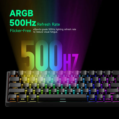 Akko MonsGeek FUN68 HE Magnetic Switch Keyboard 65% Rapid Trigger 0.005mm 8K ARGB Wired Esports Gaming Keyboard for Gamer