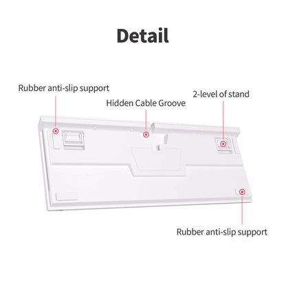 RK R87 Brazilian Portuguese Mechanical Keyboard 87 Keys RGB Backlit Hot-Swappable Gaming Keyboard PBT Keycaps RK ROYAL KLUDGE