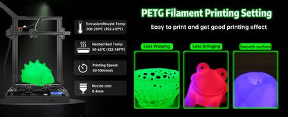 SUNLU 1KG Glow in The Dark PETG Filament Neatly Wound Luminous PETG Filament 1.75mm 1000g 3D Filament Fit Most FDM 3D Printers