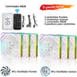 Wovibo PC Ventilador de Refrigeração para Computador 120mm ARGB Infinity Mirror PWM 4Pin 5V 3Pin Branco Preto 12cm Ventiladores