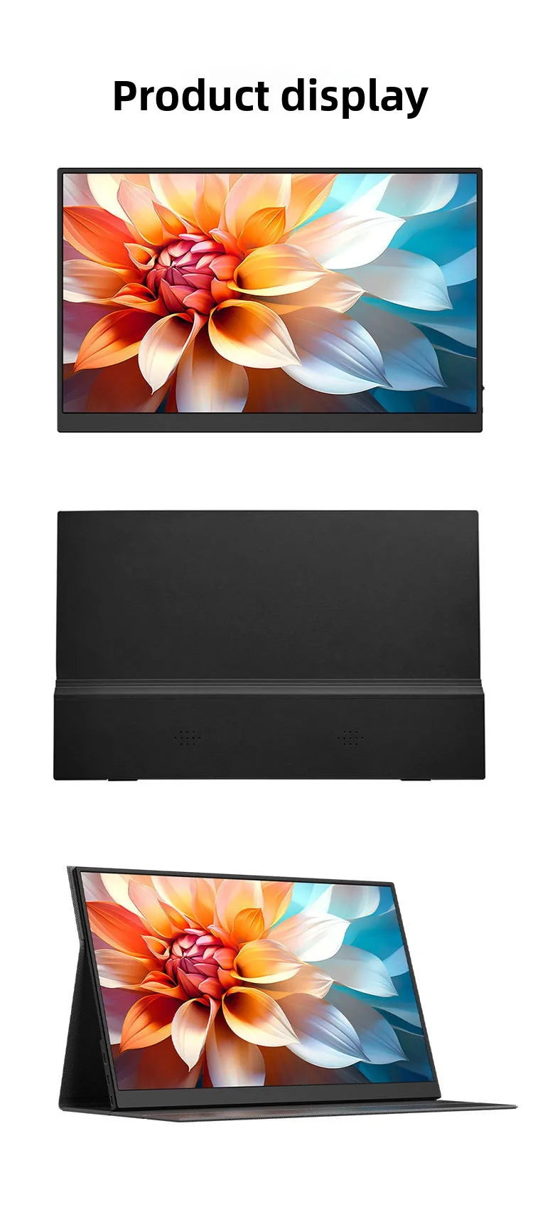 15.6" FHD IPS Portable Touch Monitor, USB-C Plug & Play Second Screen for Laptop/Mobile/Switch/PS5/Xbox, for Gaming & Office