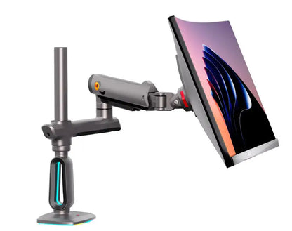 NB F7 E7 Gaming Monitor Arm 32-60 Inch Curved Arc Screen Desktop 2-20kgs Ultra Wide Monitor Holder Mount with RGB Light