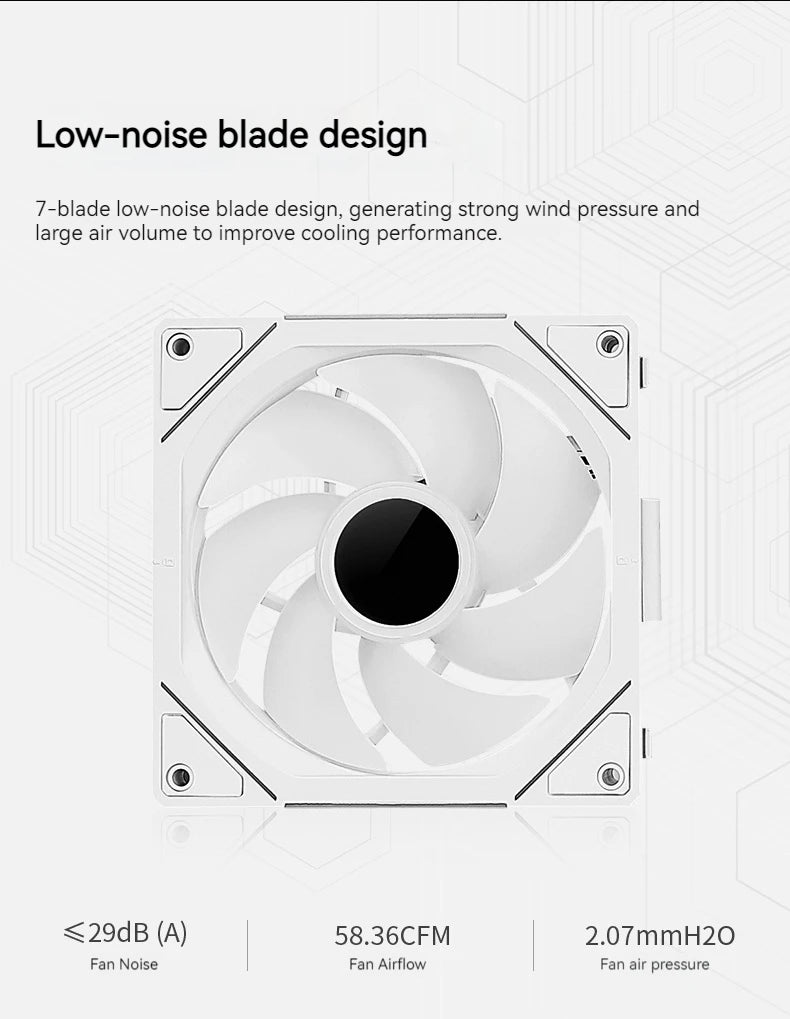 TEUCER JM-1 Fan Kit 3 in 1 ARGB Mirror Cycle Light Effect 4Pin PWM 800-2000RPM Water Cooling 360mm Wireless PC Cooler Fan