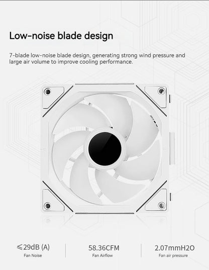 TEUCER JM-1 Fan Kit 3 in 1 ARGB Mirror Cycle Light Effect 4Pin PWM 800-2000RPM Water Cooling 360mm Wireless PC Cooler Fan