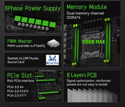 MACHINIST X99 MR9A-H motherboard supports Intel Xeon E5 2640 V3 2680 v4 LGA 2011-3 CPU and DDR4 RAM memory NVMe M.2