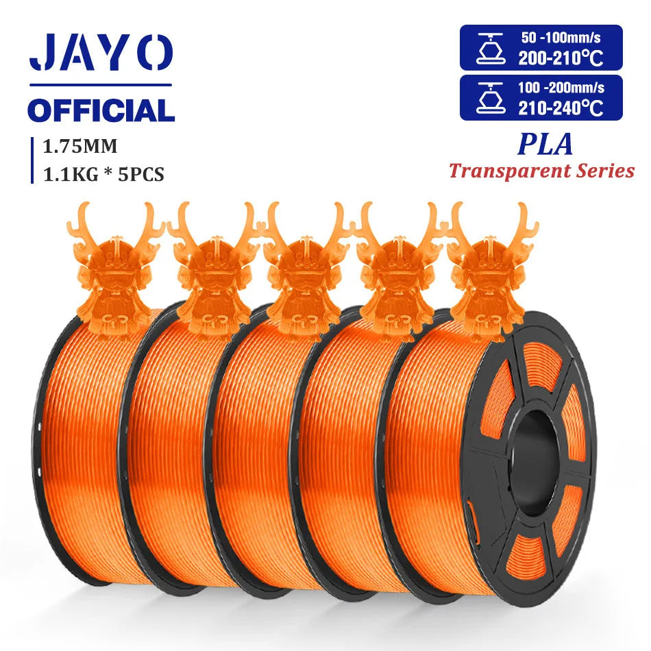JAYO PLA Filament 1.75MM 5 Rolls/set 3D Printer Filament PLA For FDM 3D Printers Neatly Wound 3D Printing Filament Macaron Color