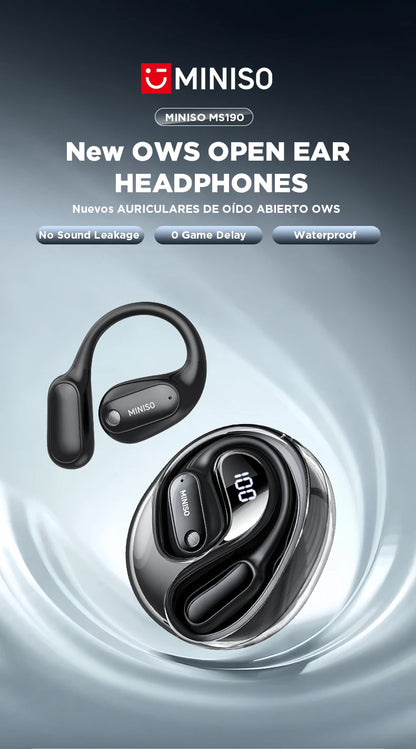 Translator MINISO MS190 New OWS Wireless Headphones Sport Waterproof Headsets  Intelligent Bluetooth Translation Earbuds
