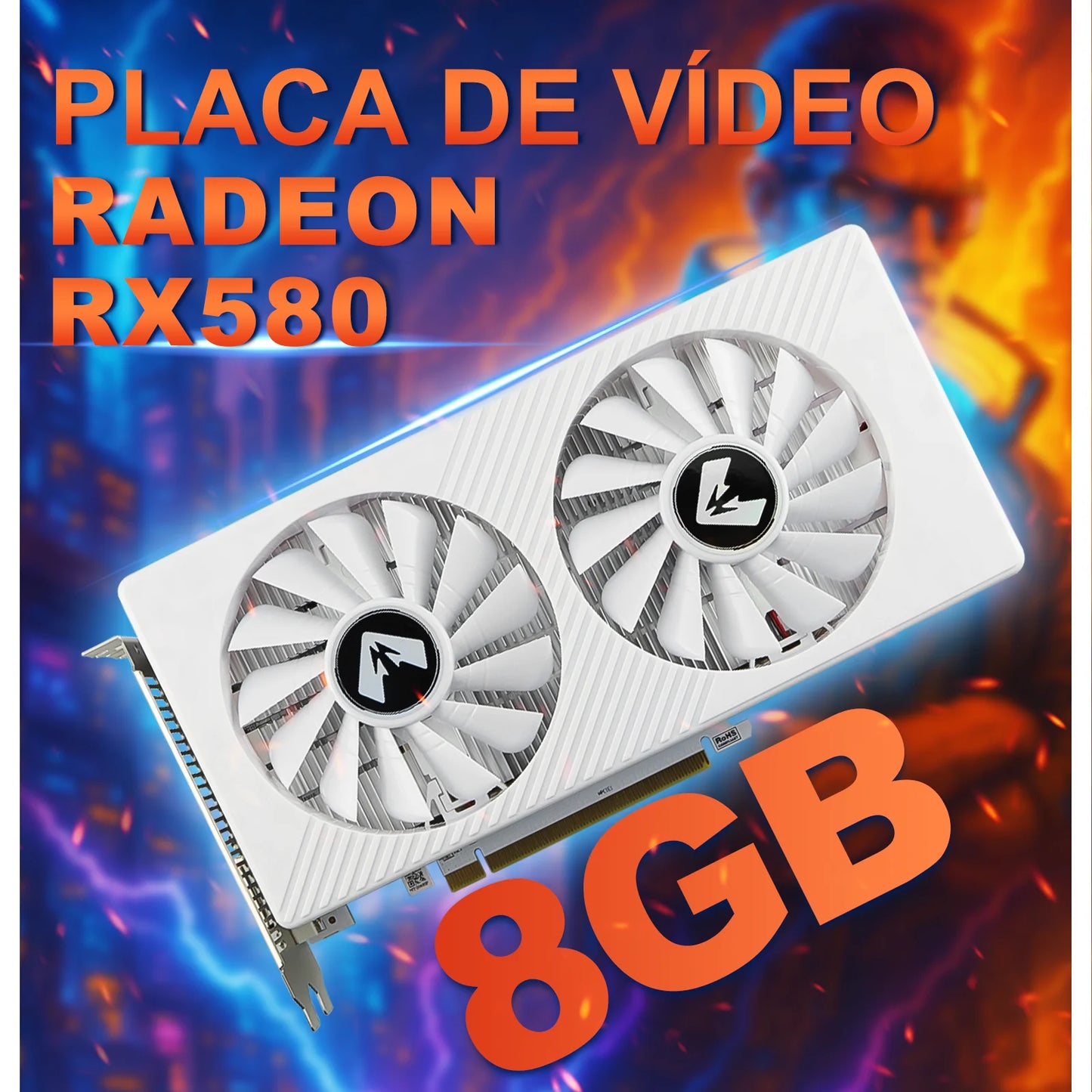 SOYO Radeon RX580 8G Graphics Cards GDDR5 Video Card DP DVI PCIE3.0x16 for Gaming Computer GPU Card RX 580 Full New SOYO AMD