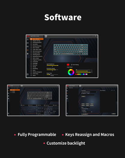 RK R87 Brazilian Portuguese Mechanical Keyboard 87 Keys RGB Backlit Hot-Swappable Gaming Keyboard PBT Keycaps RK ROYAL KLUDGE