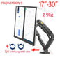 NB NEW F160 gas spring 17"-27"30" Dual Monitor Holder Arm desktop 360 rotate computer holder 2-9KG Monitor bracket USB3.0 port