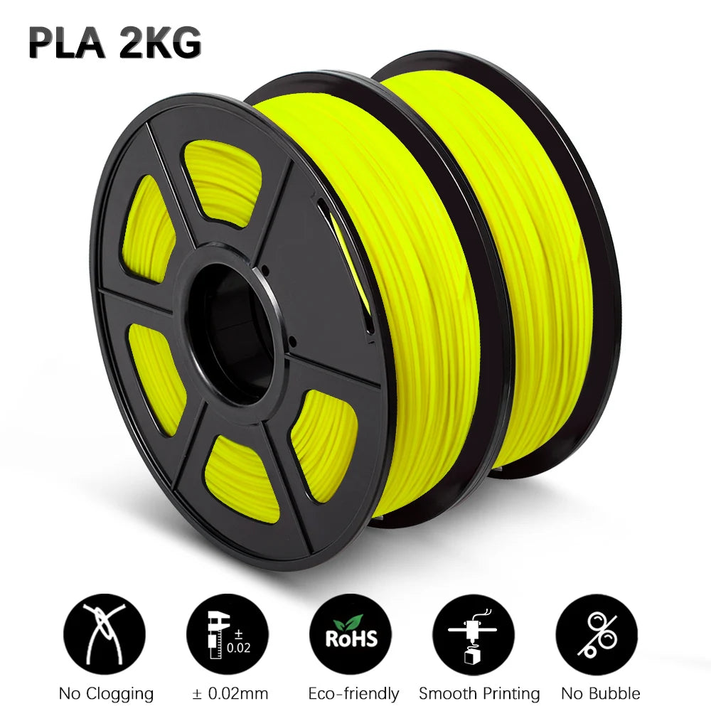 SUNLU Mix-Color 2Roll PLA/PLA Matte/Clear Filament 1.75mm 1kg Spool (2.2lbs) Neatly Wound Filament Fit Most FDM Printer