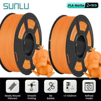 SUNLU Mix-Color 2Roll PLA/PLA Matte/Clear Filament 1.75mm 1kg Spool (2.2lbs) Neatly Wound Filament Fit Most FDM Printer