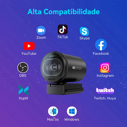 4K Webcam S600 Streaming Camera EMEET USB Camera for PC/Computer/Youtube/VideoChat