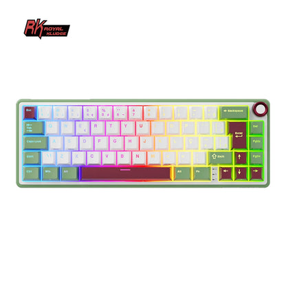 RK R65 Brazilian Portuguese Mechanical keyboard 66Keys Gasket RGB Backlit Hot-swappable Gamer keyboard Brazil RK Royal Kludge
