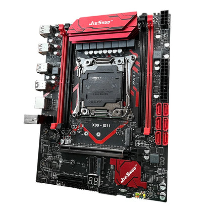 JIESHUO X99-JS11 Motherboard Set with Intel Xeon E5 2682 V4 CPU & Four-channel DDR4 16G  2133MHz RAM for Gaming Computer